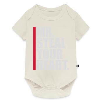 mr steal your heart - Baby Premium short-sleeve bodysuit - off white - Front