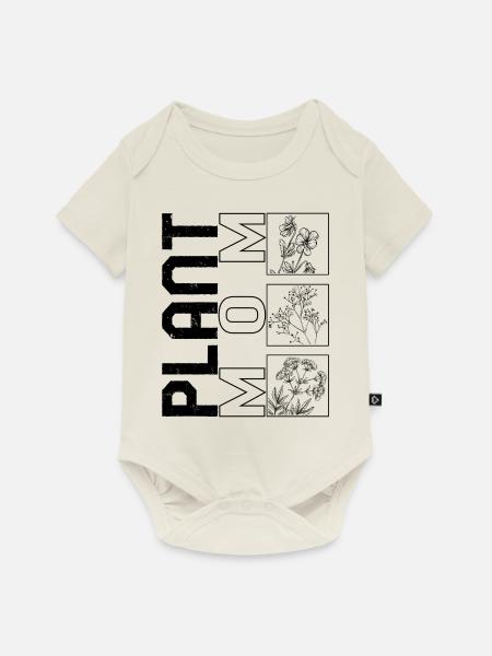 Mutterhemd, Pflanzenmutter Blumen Botaniker-Tee, - Baby Premium Kurzarmbody - Naturweiß