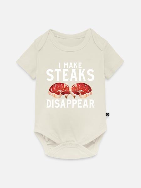 Steak Lover Steak Geschenk - Baby Premium Kurzarmbody - Naturweiß