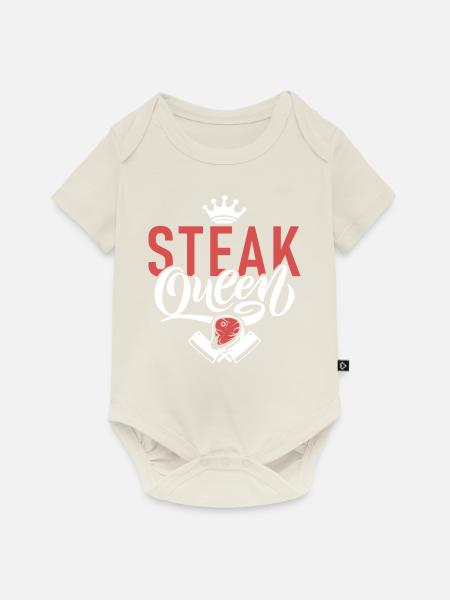 Steak Lover Steak Geschenk - Baby Premium Kurzarmbody - Naturweiß