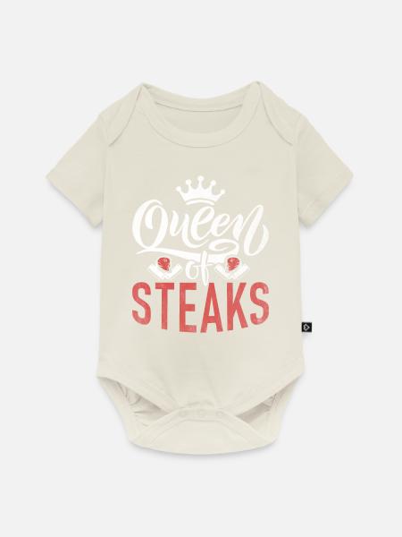 Steak Lover Steak Geschenk - Baby Premium Kurzarmbody - Naturweiß
