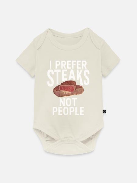 Steak Lover Steak Geschenk - Baby Premium Kurzarmbody - Naturweiß