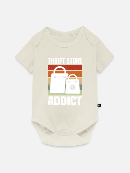 Secondhandladen Secondhand Öko Hipster Gebraucht - Baby Premium Kurzarmbody - Naturweiß