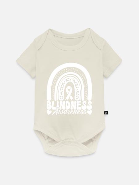 Blind Sehbehinderung - Baby Premium Kurzarmbody - Naturweiß