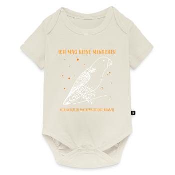 Ich mag keine Menschen Wellensittiche - Baby Premium Kurzarmbody - Naturweiß - Vorne