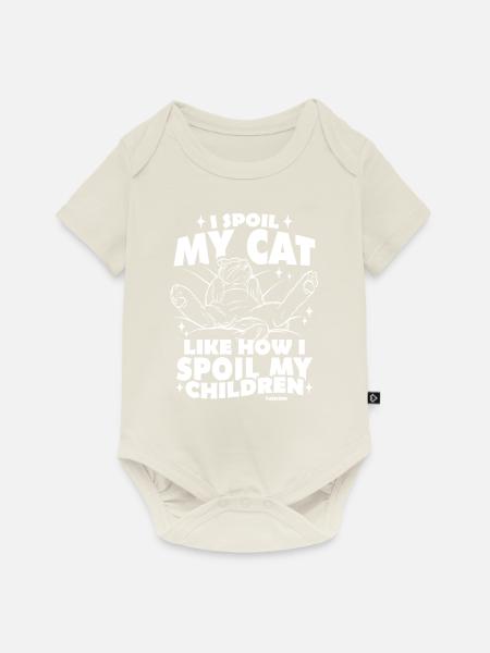 Katzenmama - Baby Premium Kurzarmbody - Naturweiß