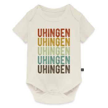 Uhingen City Rétro Vintage - Body à manches courtes Premium Bébé - blanc cassé - Devant