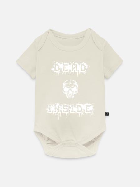 dead inside in white - Baby Premium Kurzarmbody - Naturweiß