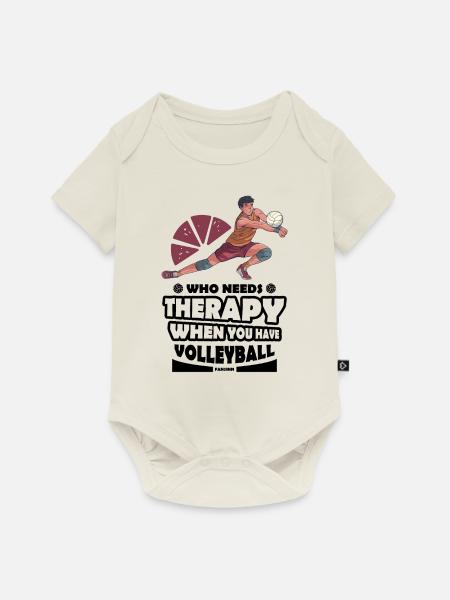 Volleyball - Baby Premium Kurzarmbody - Naturweiß