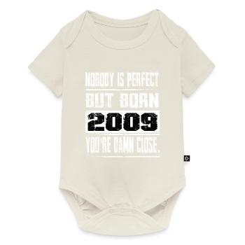 No one is perfect but born 2009 birthday - Baby Premium short-sleeve bodysuit - off white - Front