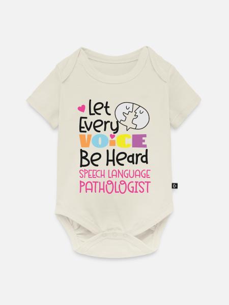 Speech Therapist Therapy Assistant - Baby Premium Kurzarmbody - Naturweiß