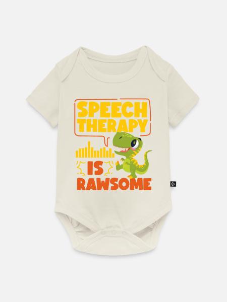 Speech Therapist Therapy Assistant - Baby Premium Kurzarmbody - Naturweiß