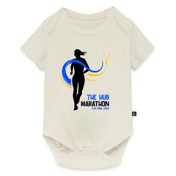 Marathon April 17, 2023 at the Hub of the Universe - Baby Premium short-sleeve bodysuit - off white - Front