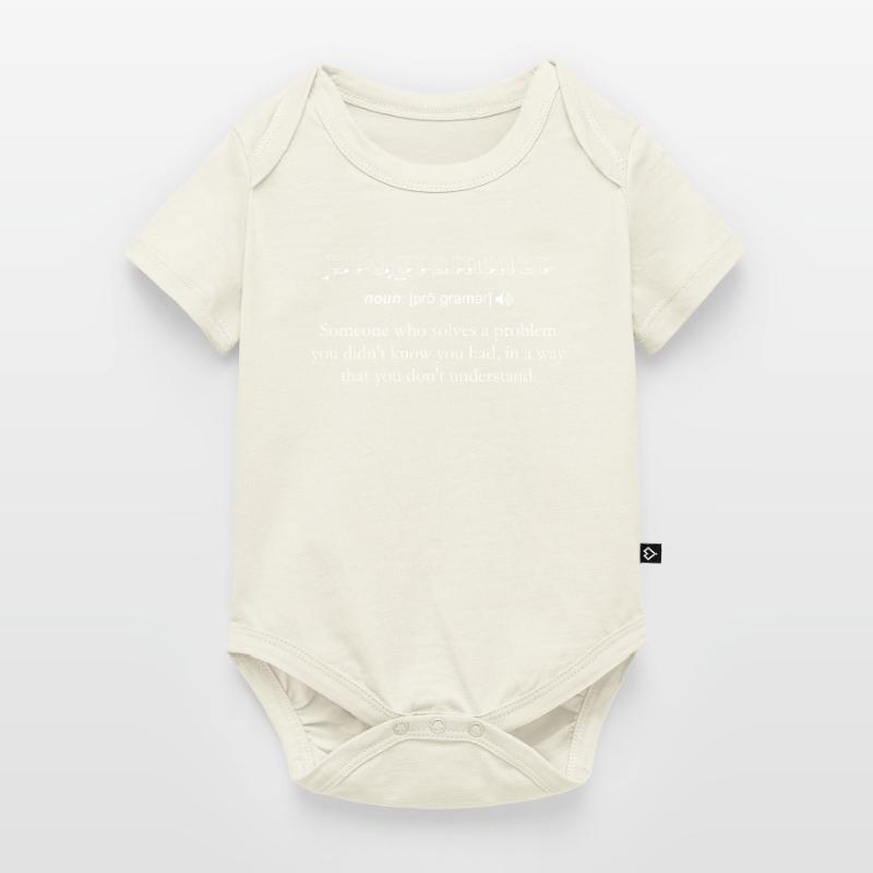 Programmer Funny Definition Coding Humor Computer Baby Premium short-sleeve bodysuit