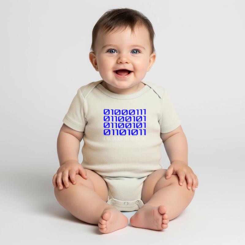 Funny Coder Binary Code Programmer Développeur Body à manches courtes Premium Bébé