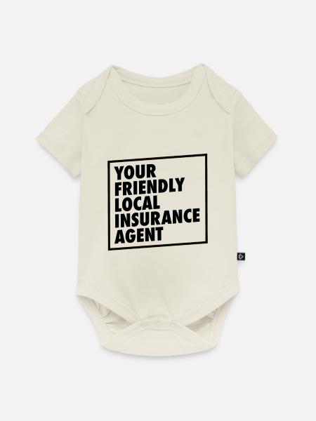 Versicherungsagent Gutachter Versicherungsmakler - Baby Premium Kurzarmbody - Naturweiß