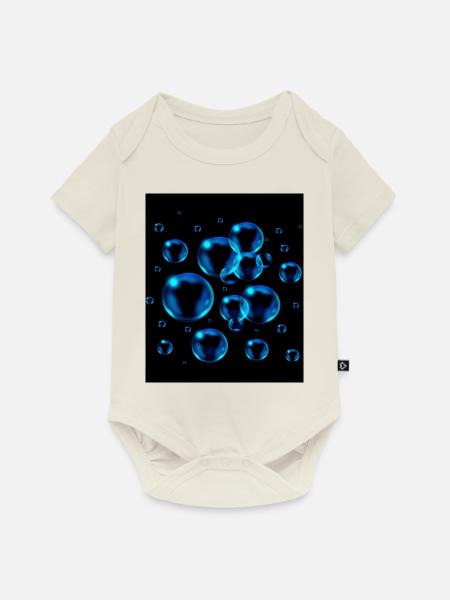Design mit Steinpunkten - Baby Premium Kurzarmbody - Naturweiß