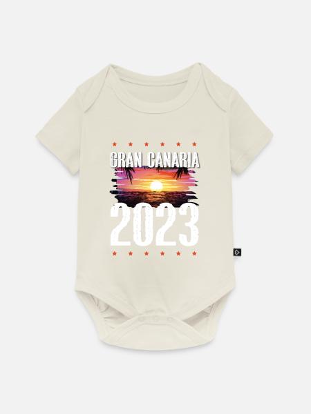 Gran Canaria 2023 - Baby Premium Kurzarmbody - Naturweiß
