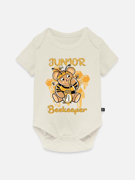 JUNIOR IMKER - Baby Premium Kurzarmbody - Naturweiß