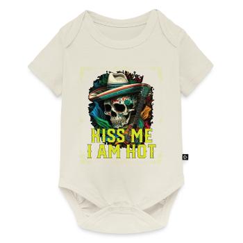 Embrasse-moi Je suis chaud Vie mexicaine Mexique Fierté Pays - Body à manches courtes Premium Bébé - blanc cassé - Devant