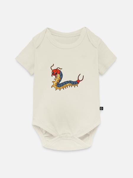 Kawaii Tausendfüßer - Baby Premium Kurzarmbody - Naturweiß