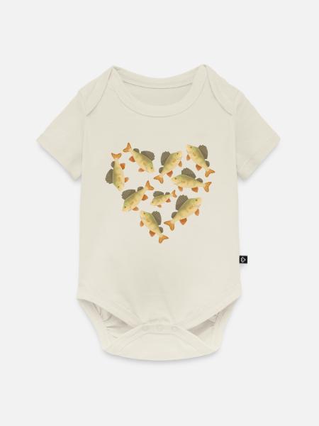 Herz Barsch - Baby Premium Kurzarmbody - Naturweiß