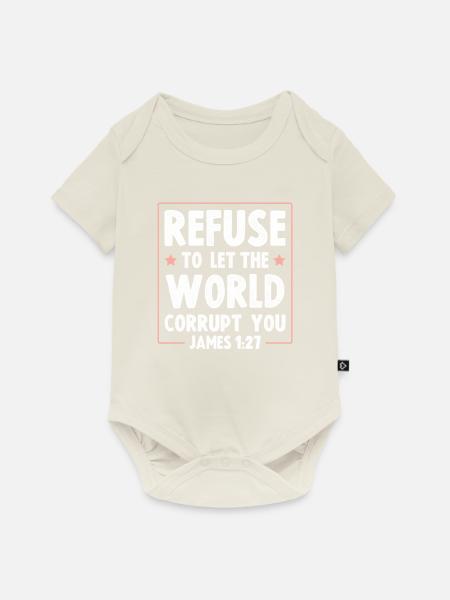 bibel verse - Baby Premium Kurzarmbody - Naturweiß