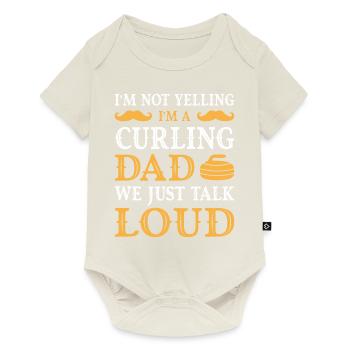 I'm not yelling I'm a curling dad - Baby Premium Kurzarmbody - Naturweiß - Vorne
