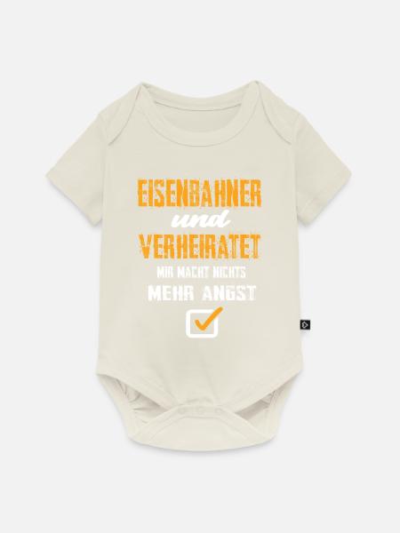 Eisenbahner - Baby Premium Kurzarmbody - Naturweiß