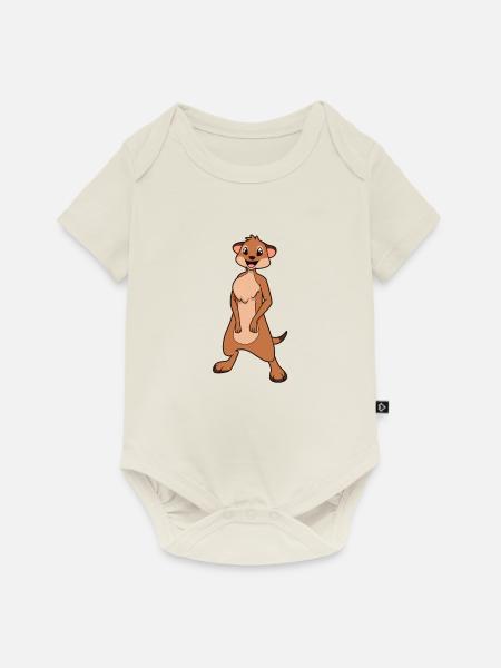 Kawaii Erdmännchen - Baby Premium Kurzarmbody - Naturweiß