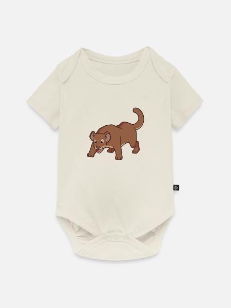 Kawaii Fossa - Baby Premium Kurzarmbody - Naturweiß