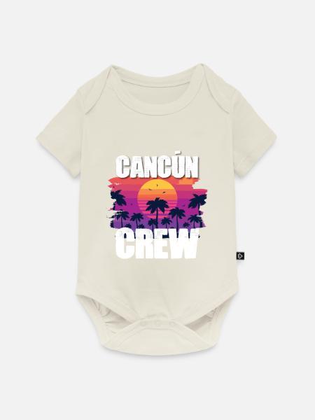 Cancun Urlaub - Baby Premium Kurzarmbody - Naturweiß