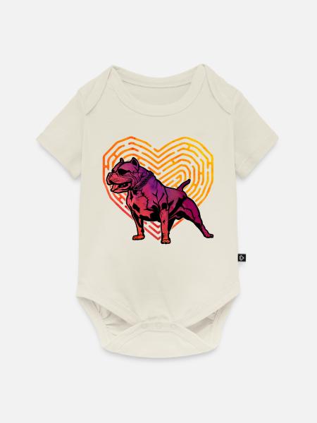 Pitbull - Baby Premium Kurzarmbody - Naturweiß