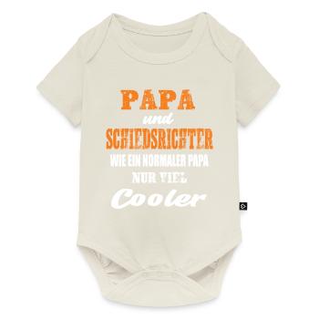 Papa und Schiedsrichter - Baby Premium Kurzarmbody - Naturweiß - Vorne