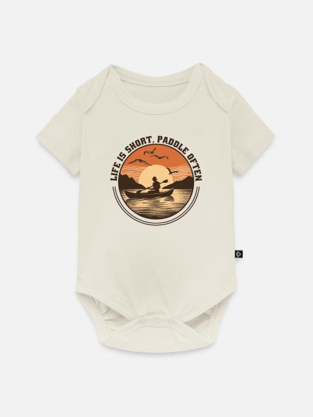 Kanu Canadier-Canoe Kajak Paddle-Life - Baby Premium Kurzarmbody - Naturweiß
