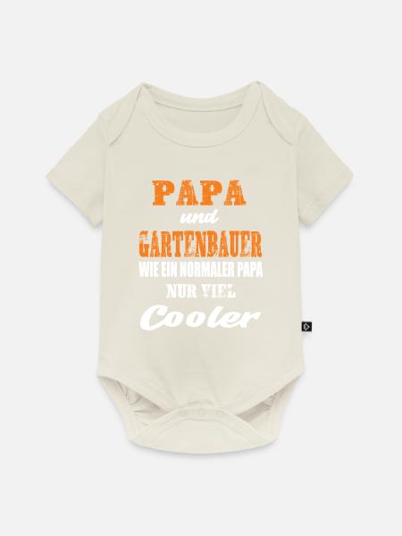 Papa und Gartenbauer - Baby Premium Kurzarmbody - Naturweiß