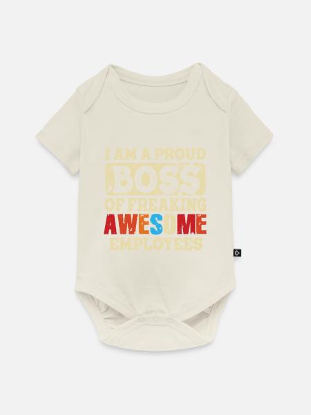 Stolzer Chef Von Guten Mitarbeitern - Baby Premium Kurzarmbody - Naturweiß