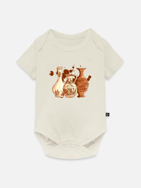 Töpferei Vasen - Töpferei Keramiker - Baby Premium Kurzarmbody - Naturweiß