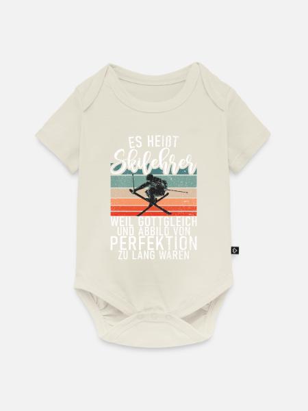 Skilehrer - T-Shirt Design - Baby Premium Kurzarmbody - Naturweiß