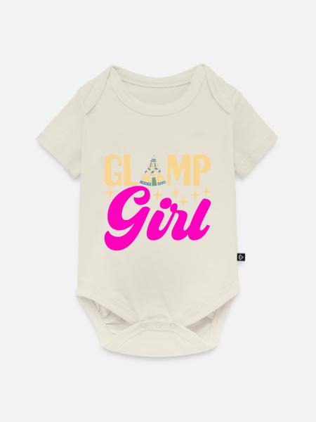 Glamping Glamper - Baby Premium Kurzarmbody - Naturweiß