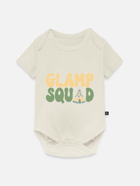Glamping Glamper - Baby Premium Kurzarmbody - Naturweiß