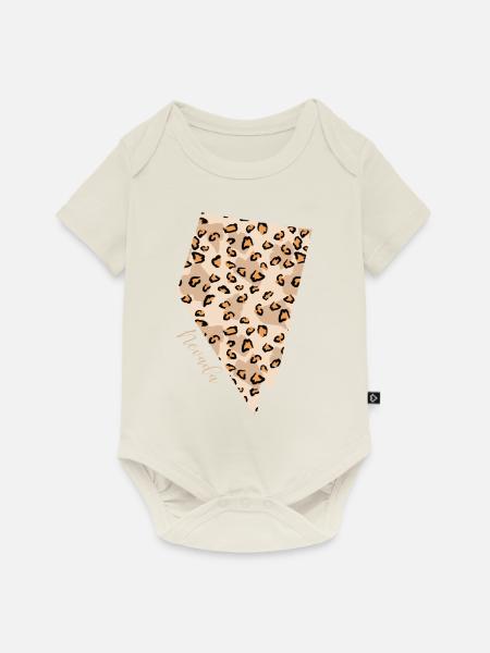 Nevada Leopard-muster Karte Leo - Baby Premium Kurzarmbody - Naturweiß