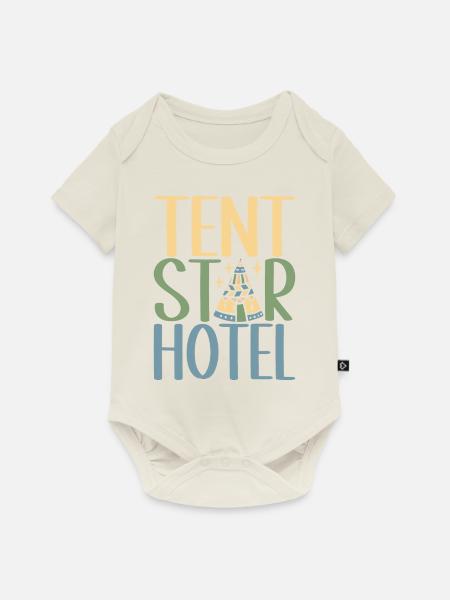 Glamping Glamper - Baby Premium Kurzarmbody - Naturweiß