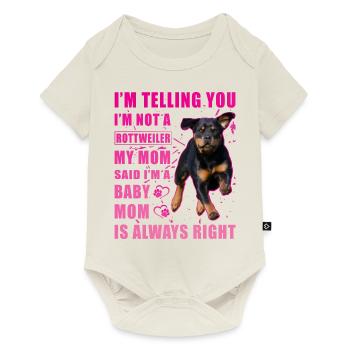 Dicton Rottweiler - Body à manches courtes Premium Bébé - blanc cassé - Devant