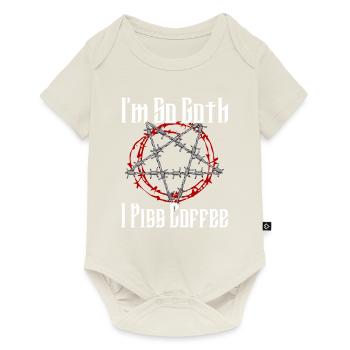 Satan Belzébuth Diable Gothique Pentagramme Mystique - Body à manches courtes Premium Bébé - blanc cassé - Devant