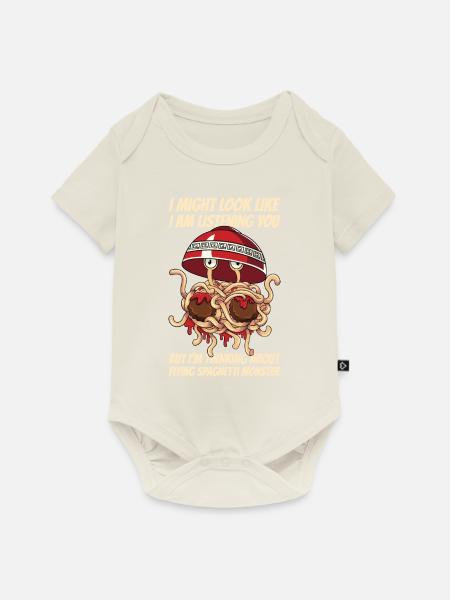 FSM Pastafarian - Baby Premium Kurzarmbody - Naturweiß