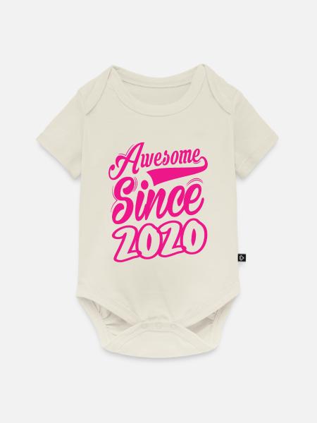 Awesome Since 2020 - Baby Premium Kurzarmbody - Naturweiß