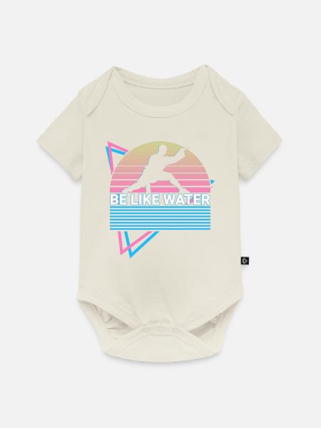 Kung Fu Retro - Baby Premium Kurzarmbody - Naturweiß