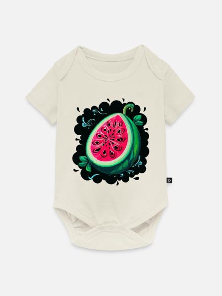 WASSERMELONE - Baby Premium Kurzarmbody - Naturweiß