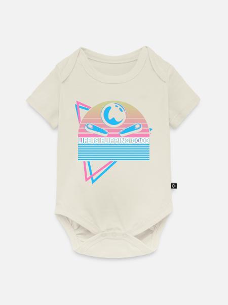 Flipperautomat Retro - Baby Premium Kurzarmbody - Naturweiß